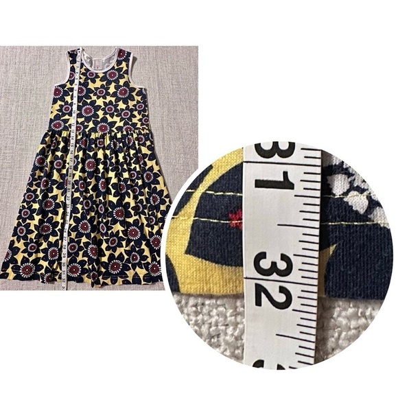 HANNA ANDERSSON Racerback Skater Dress Cotton Floral Sleeveless Girl 140 (US 10) - Picture 11 of 14